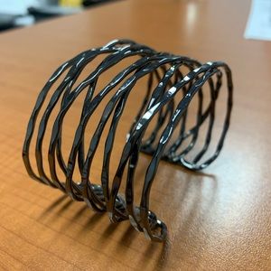 Metallic black cuff bracelet